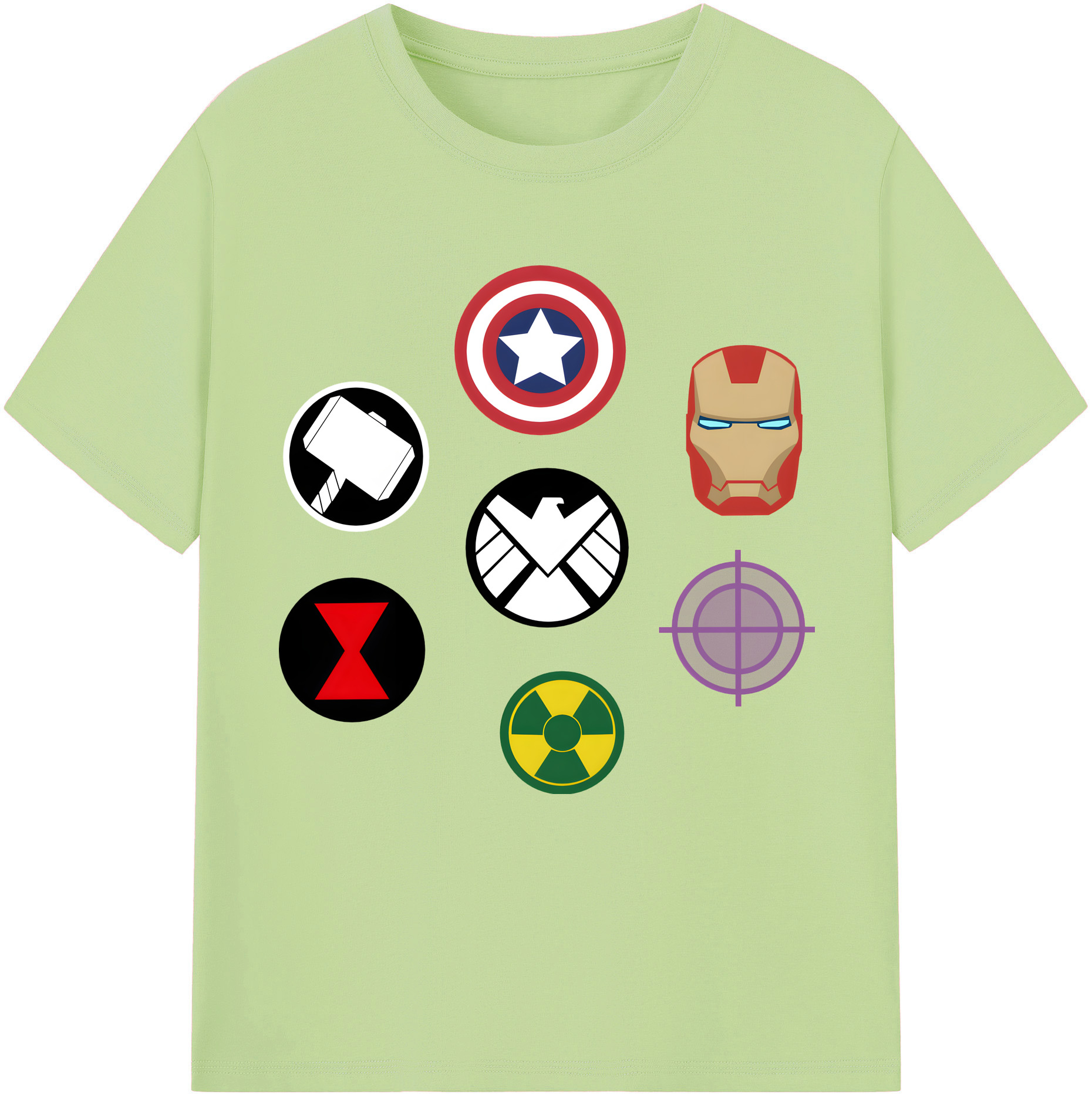 （画像用） アベンジャーズ The Avengers 綿100％半袖Tシャツ（フロントプリント）